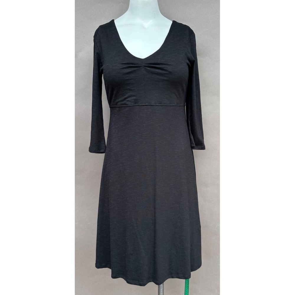 Toad & Co Rosalinda Dress M Black Tencel Organic Cotton Sustainable Capsule NEW